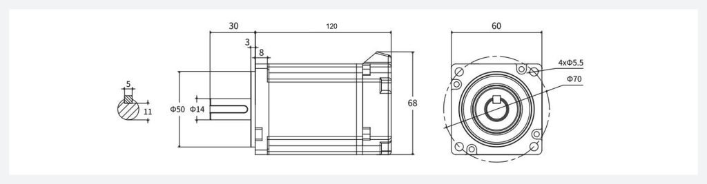 400W bith brake drawing