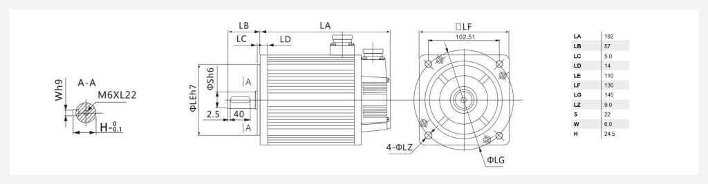 AC SERVO 2kW 130 flange