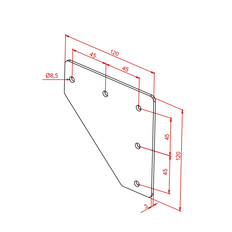45x45 Dvosmjerna ploča za povezivanje - Image 2