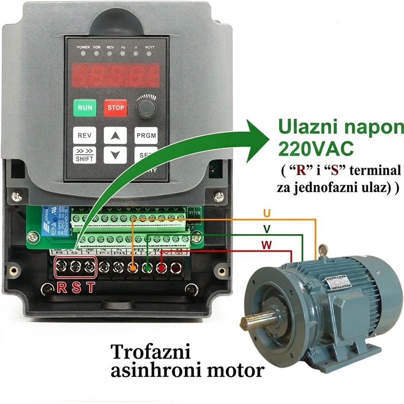 1.5kW 220V HUANYANG frekventni regulator - Image 3